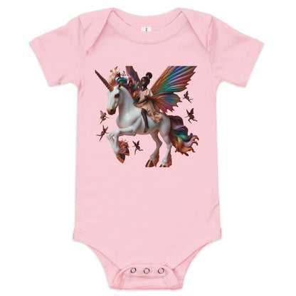 Melanated Dreams Unicorn Baby short sleeve one piece