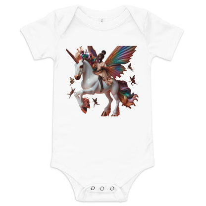 Melanated Dreams Unicorn Baby short sleeve one piece