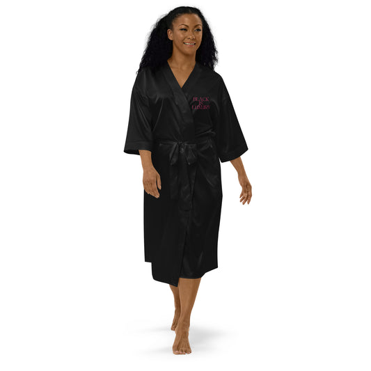 Black is Luxury Satin robe