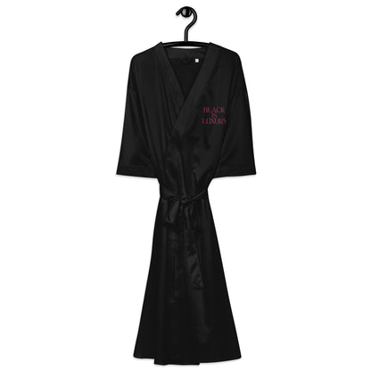 Black is Luxury Satin robe