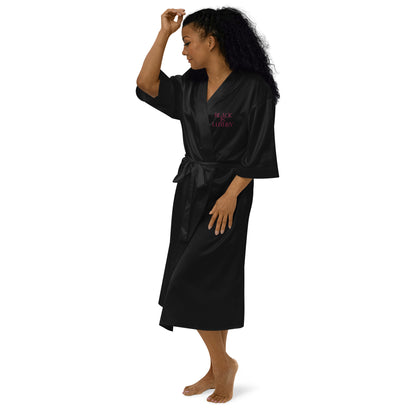 Black is Luxury Satin robe