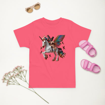 Melanin Dreams Unicorn Toddler jersey t-shirt