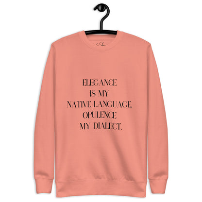 Elegance & Opulence Sweatshirt- White & Rose