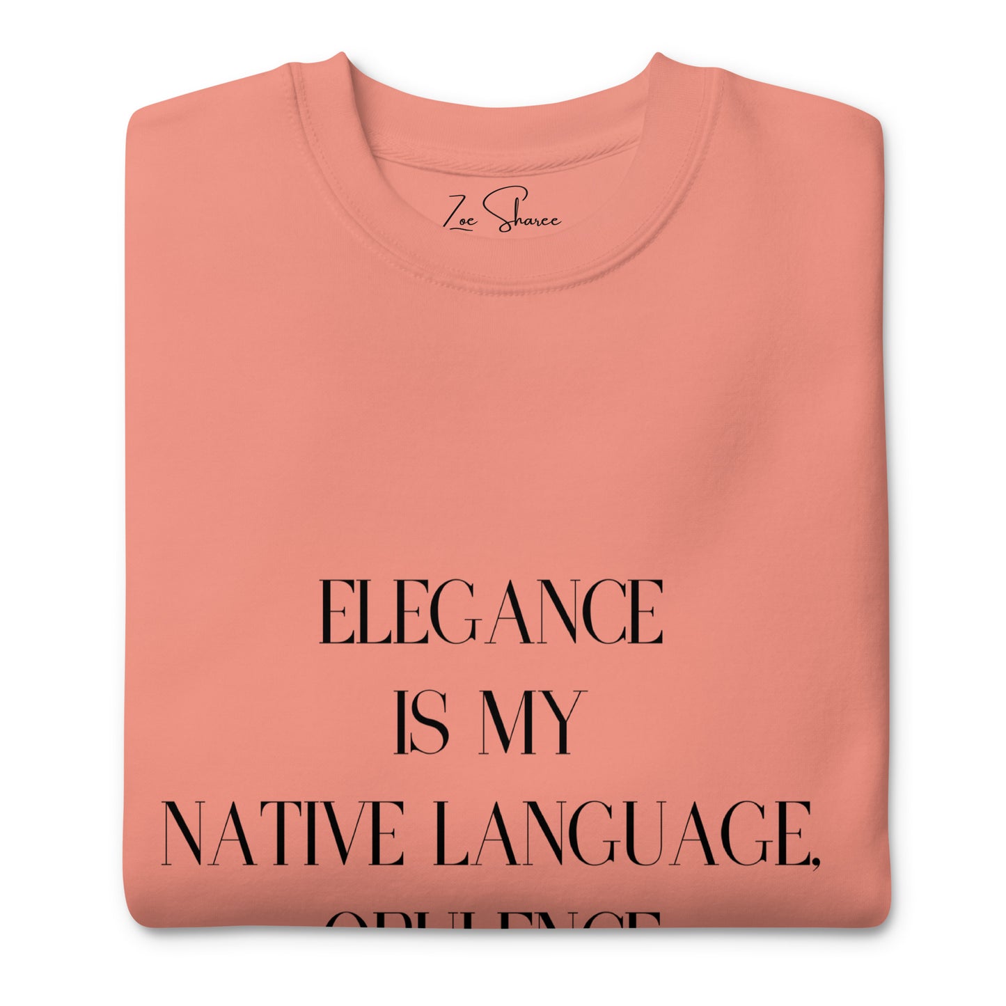 Elegance & Opulence Sweatshirt- White & Rose