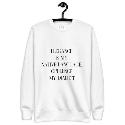 Elegance & Opulence Sweatshirt- White & Rose