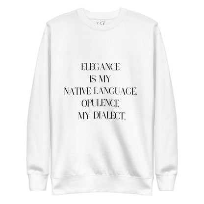 Elegance & Opulence Sweatshirt- White & Rose