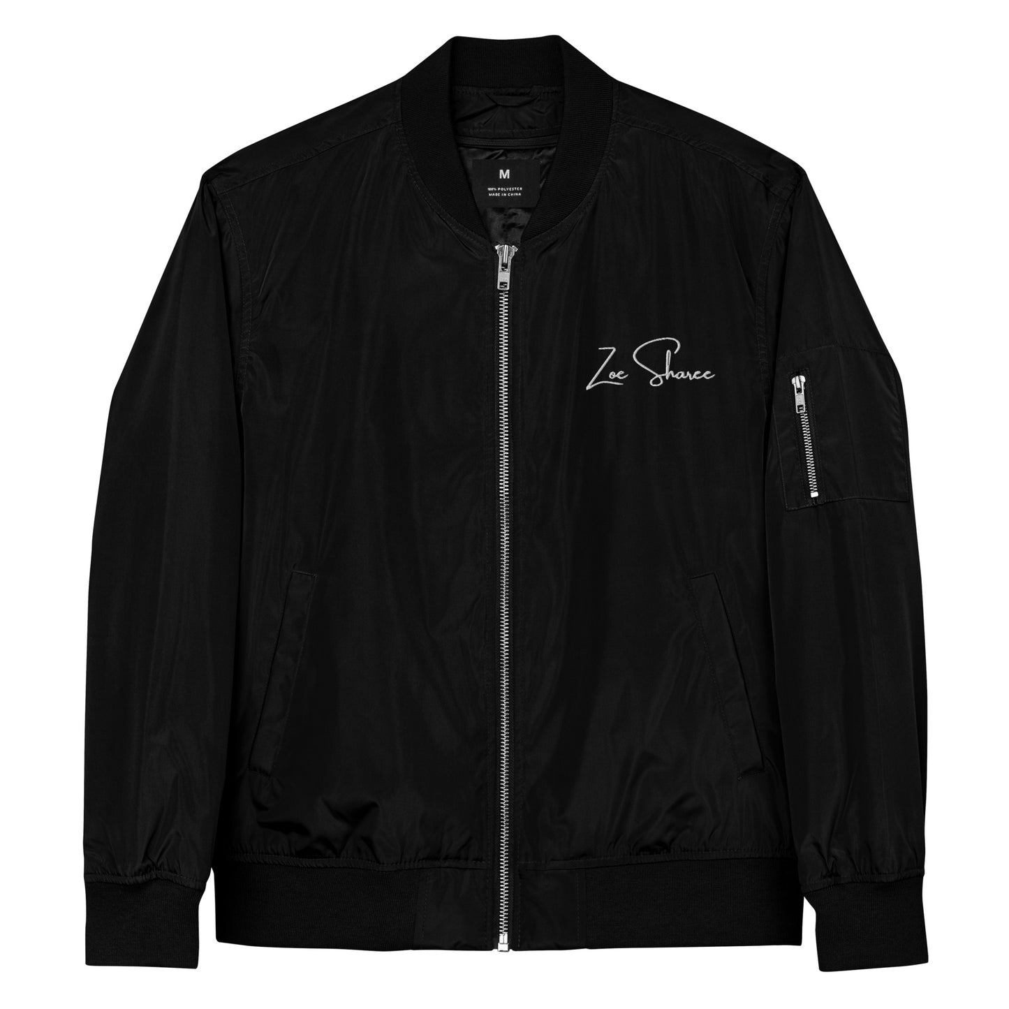 Black is Luxury Bomber White Print