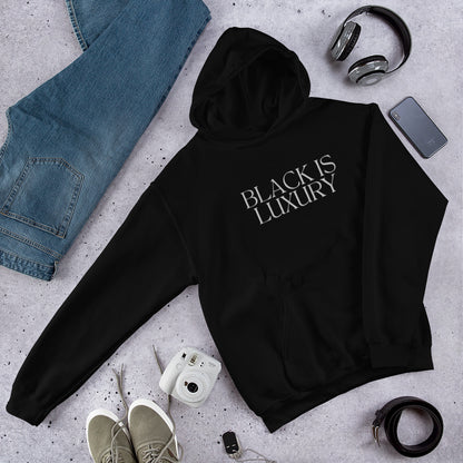 Black is Luxury Embroidered Unisex Hoodie