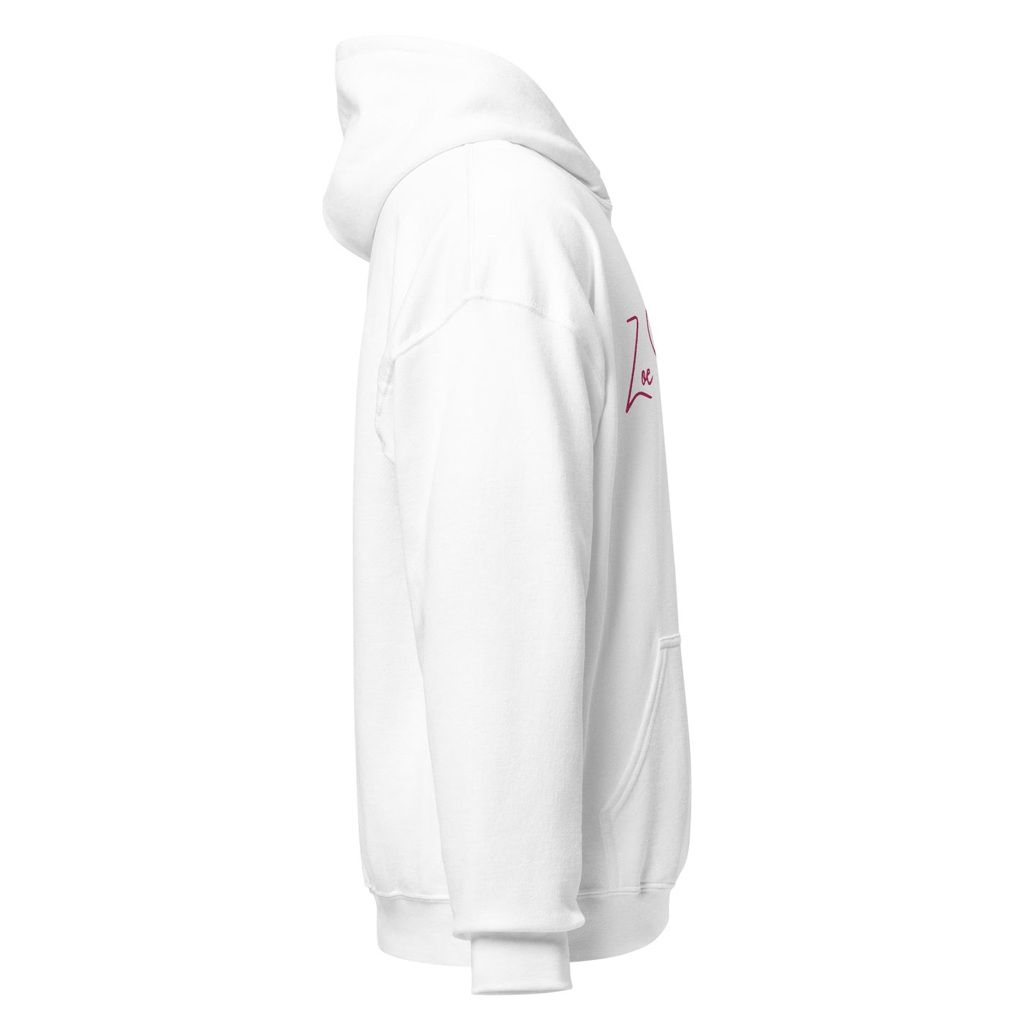 Zoe Sharee Embroidered Unisex Hoodie Pink